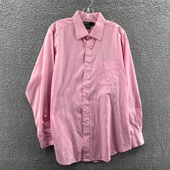 Polo Ralph Lauren Other - Vintage Polo Ralph Lauren Shirt Mens 17.5 34/35 Curham Pink Long Sleeve Button U